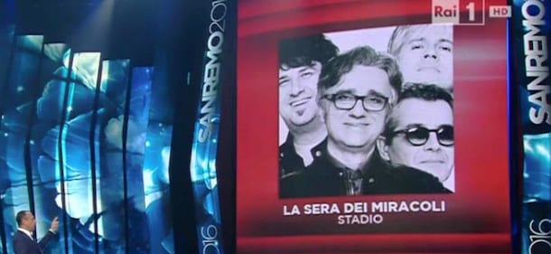 Vincono gli Stadio la serata delle cover con "La sera dei Miracoli"