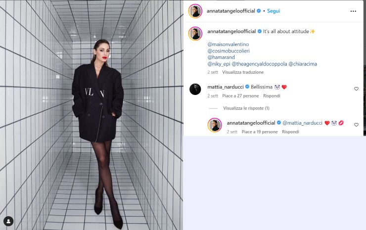 Anna Tatangelo social