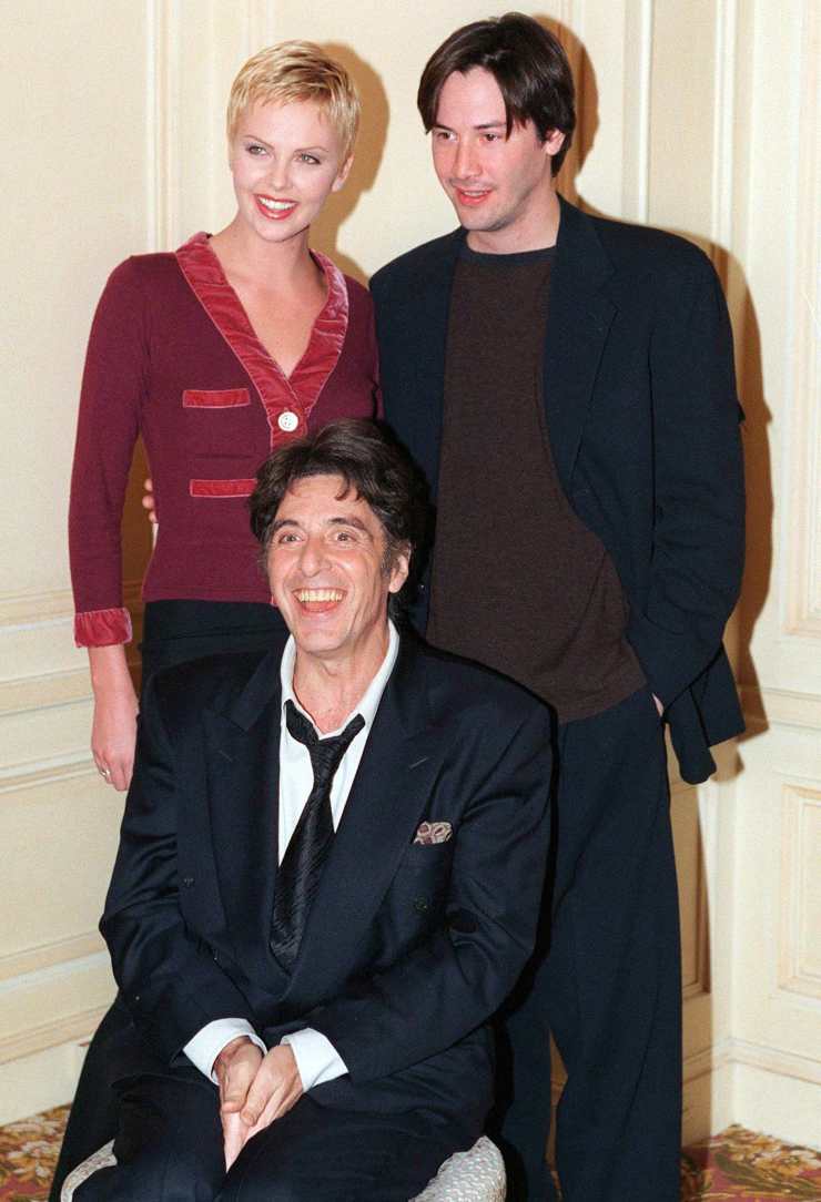 Charlize Theron, Keanu Reeves e Al Pacino in posa