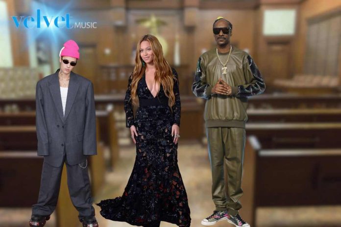 Bieber, Beyonce e Dogg denunciati