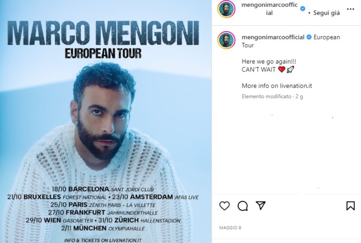 marco mengoni tour europeo