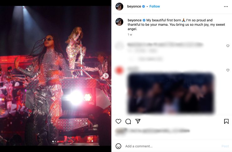 beyonce e sua figlia si esibiscono insieme in tour