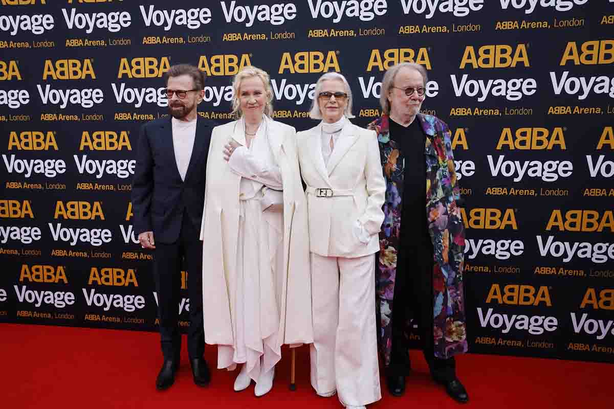 Gli Abba oggi, durante la presentazione del loro show con gli Abba-Tar
