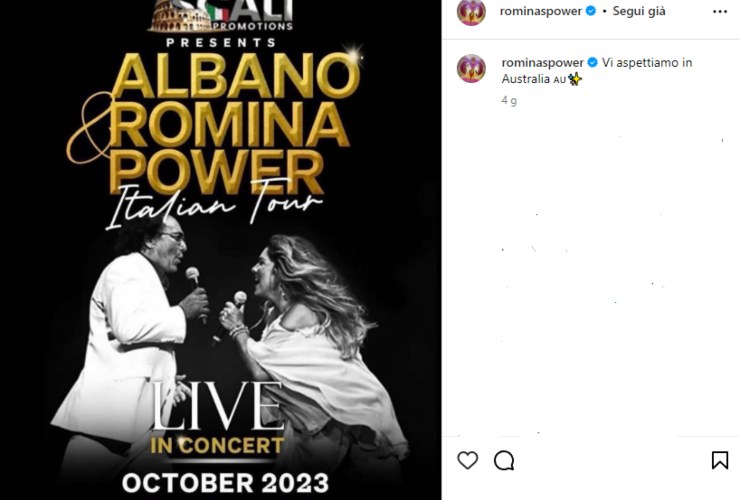 al bano romina insieme annuncio