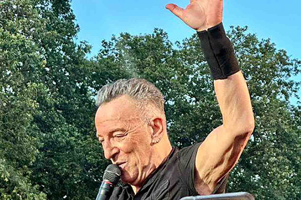 Una foto di Springsteen scattata a Londra, Hyde Park