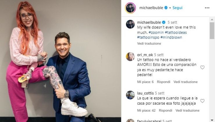 Michael Bublè e l'immagine che non piace ai fan