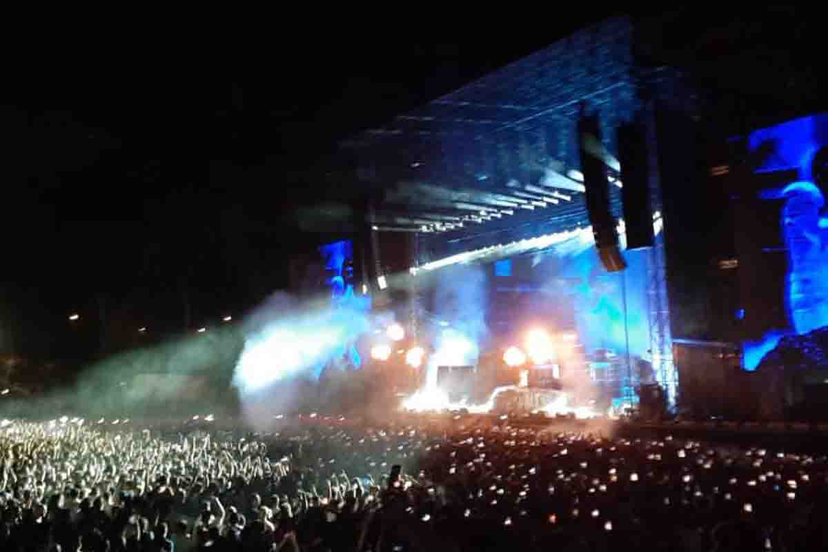 Il palco di Travis Scott al Circo Massimo