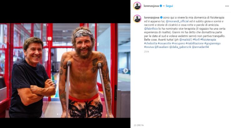 jovanotti morandi social