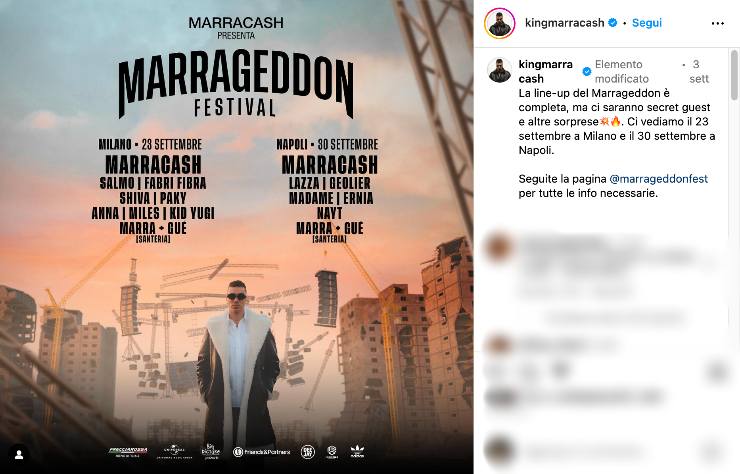 il marrageddon si terrà il 23 settembre a milano e il 30 settembre a napoli