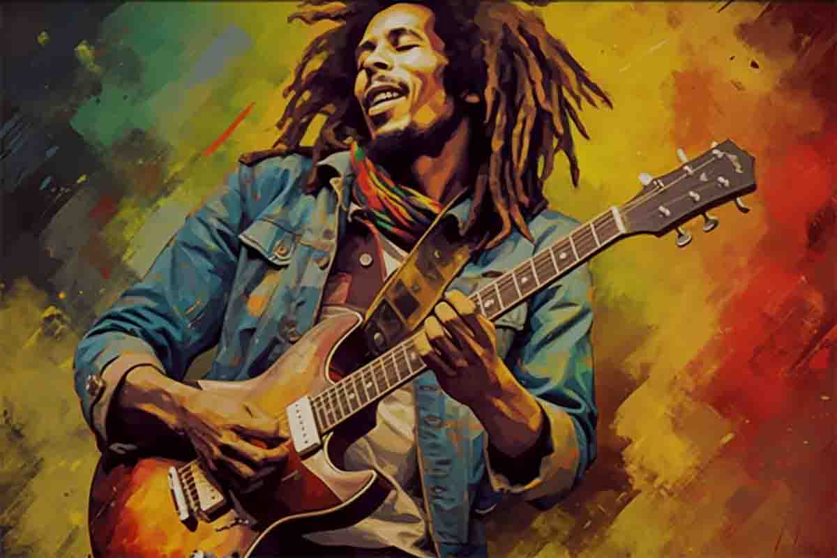 Un ritratto digitale di Bob Marley scomparso a soli 36 anni