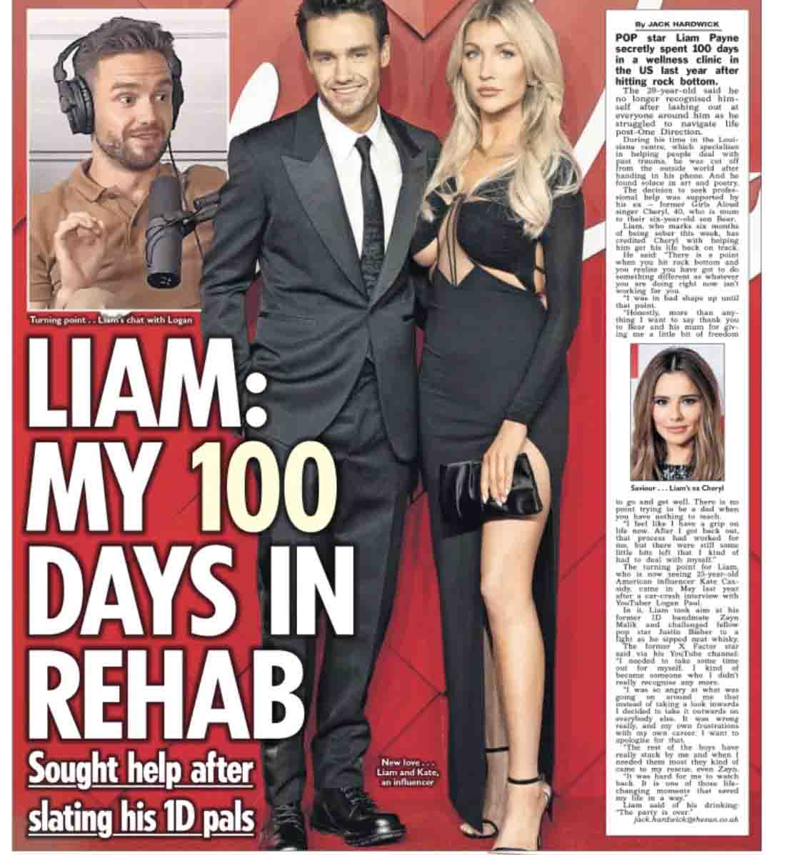 La pagina con cui Liam Payne dichiarò la sua dipendenza dall'alcol