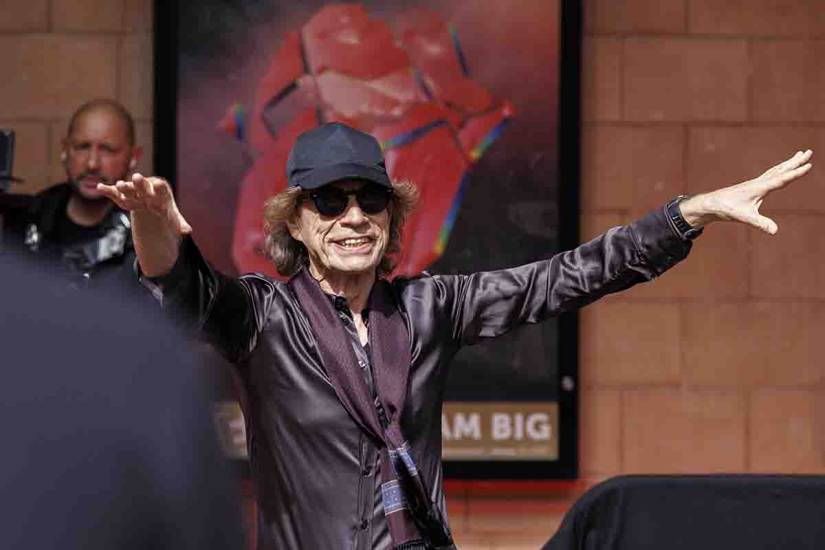 Mick Jagger durante la presentazione del nuovo disco dei Rolling Stones