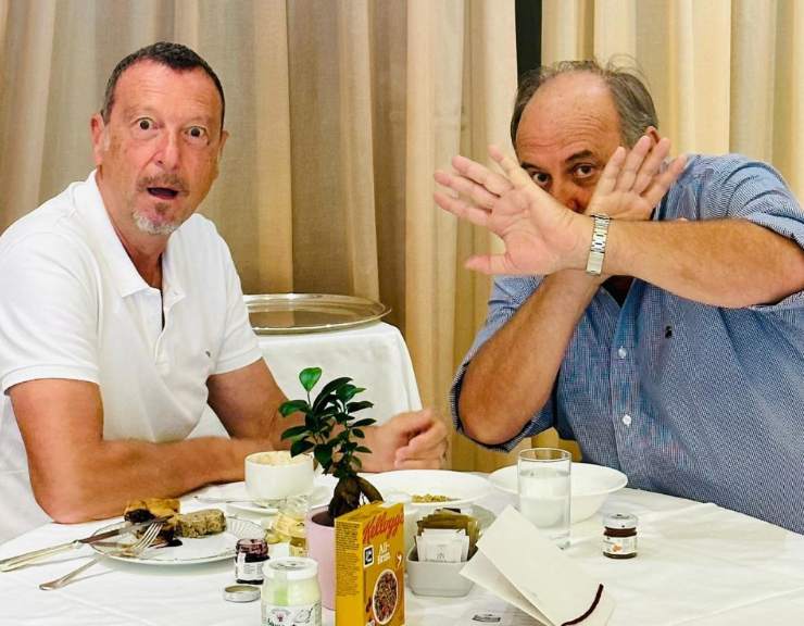 amadeus e gerry scotti potrebbero condurre sanremo insieme