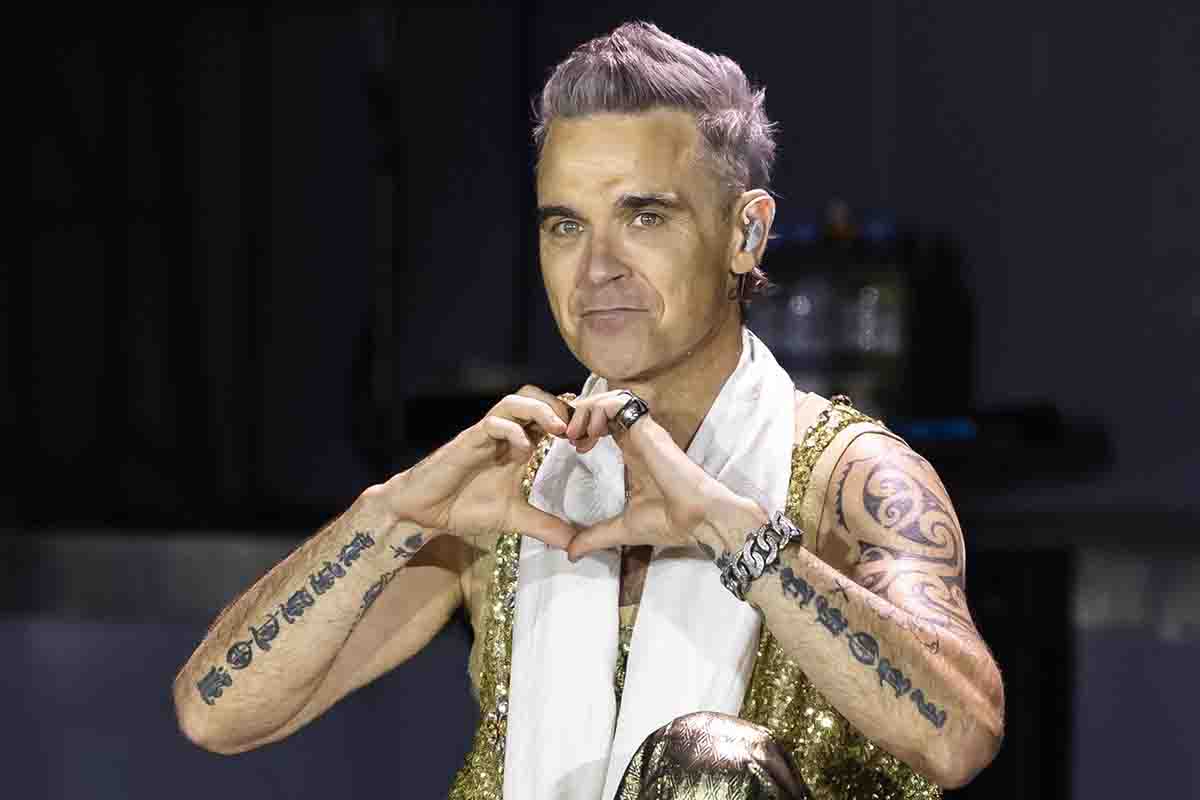 Robbie Williams durante la sua ultima tournee