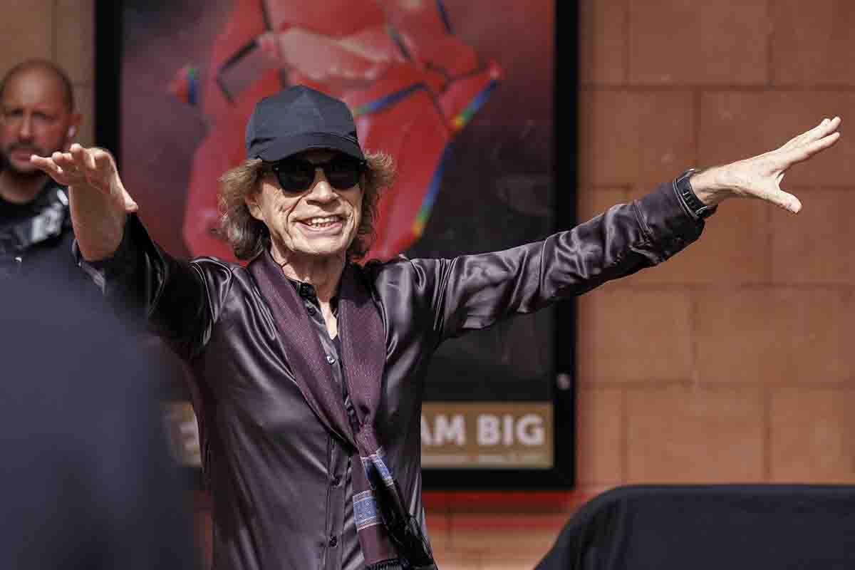 Mick Jagger il giorno della presentazione del disco