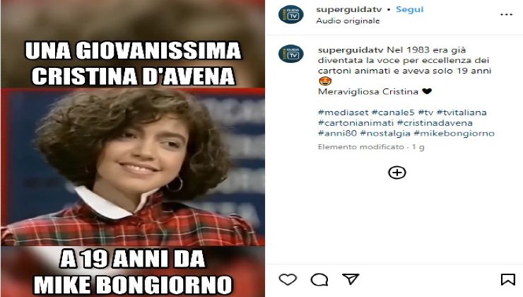 Cristina D' Avena com'era a 19 anni video