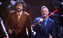 Renga, a sinistra, con Nek, il loro brano in gara si intitola Pazzo di te