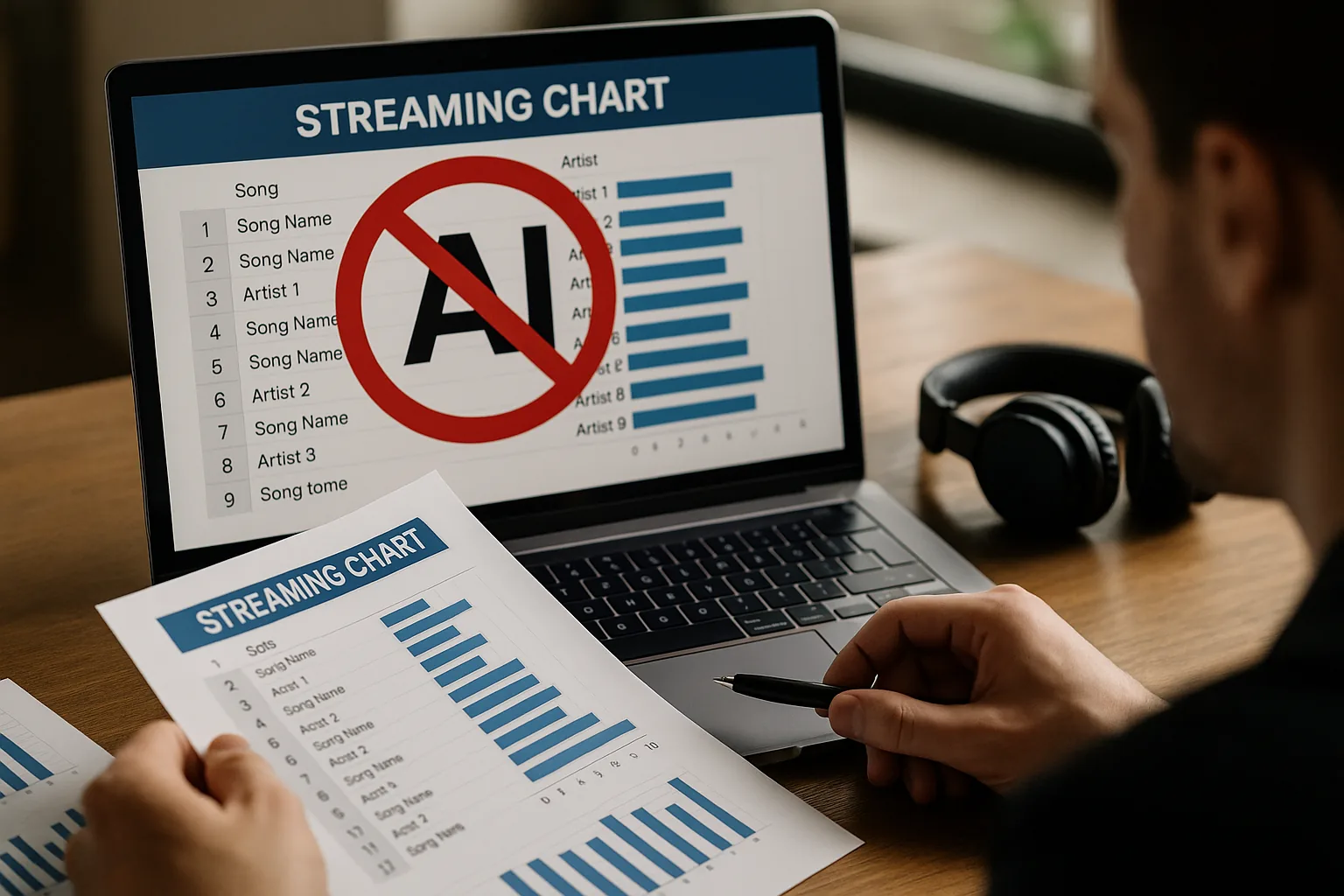 Stretta sulle classifiche streaming: come la nuova normativa esclude i brani IA
